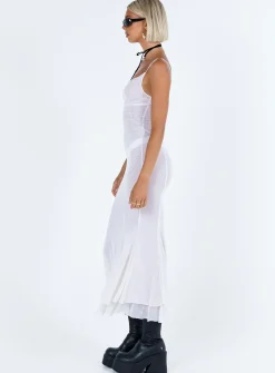 Princess Polly Sikora Vintage Maxi Dress  White New