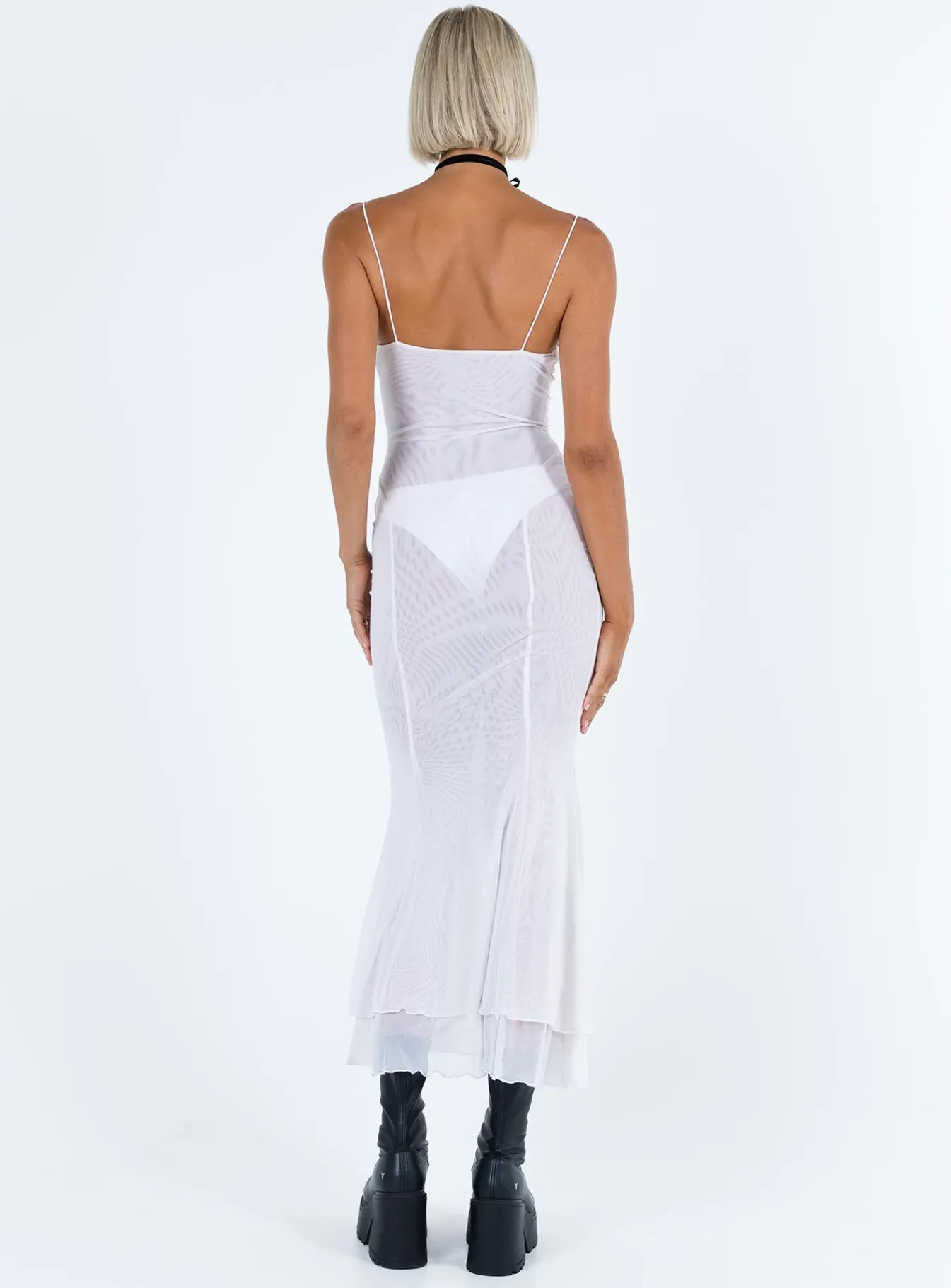 Princess Polly Sikora Vintage Maxi Dress  White New