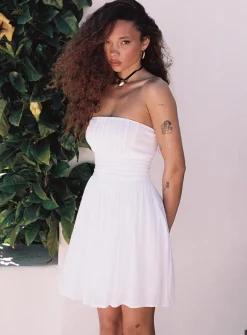 Princess Polly Silva Strapless Mini Dress  White Best