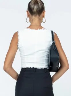 Princess Polly Silvanna Top White Clearance