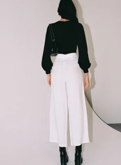 Princess Polly Simona Pants  White New