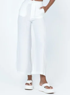 Princess Polly Simona Pants  White New