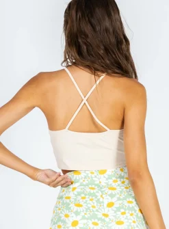 Princess Polly Sin City Crop Top  Beige Online