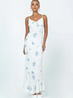 Princess Polly Sing Along Maxi Dress/ Blue   White Online