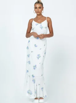 Princess Polly Sing Along Maxi Dress/ Blue   White Online