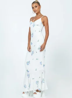 Princess Polly Sing Along Maxi Dress/ Blue   White Online