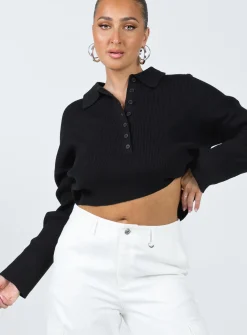 Princess Polly Siobhan Sweater  Black Cheap