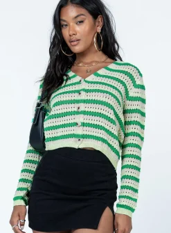Princess Polly Skye Cardigan  Green Cheap