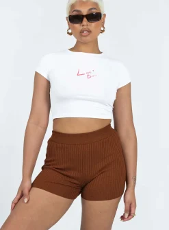 Princess Polly Skylar Bike Shorts  Brown Best Sale