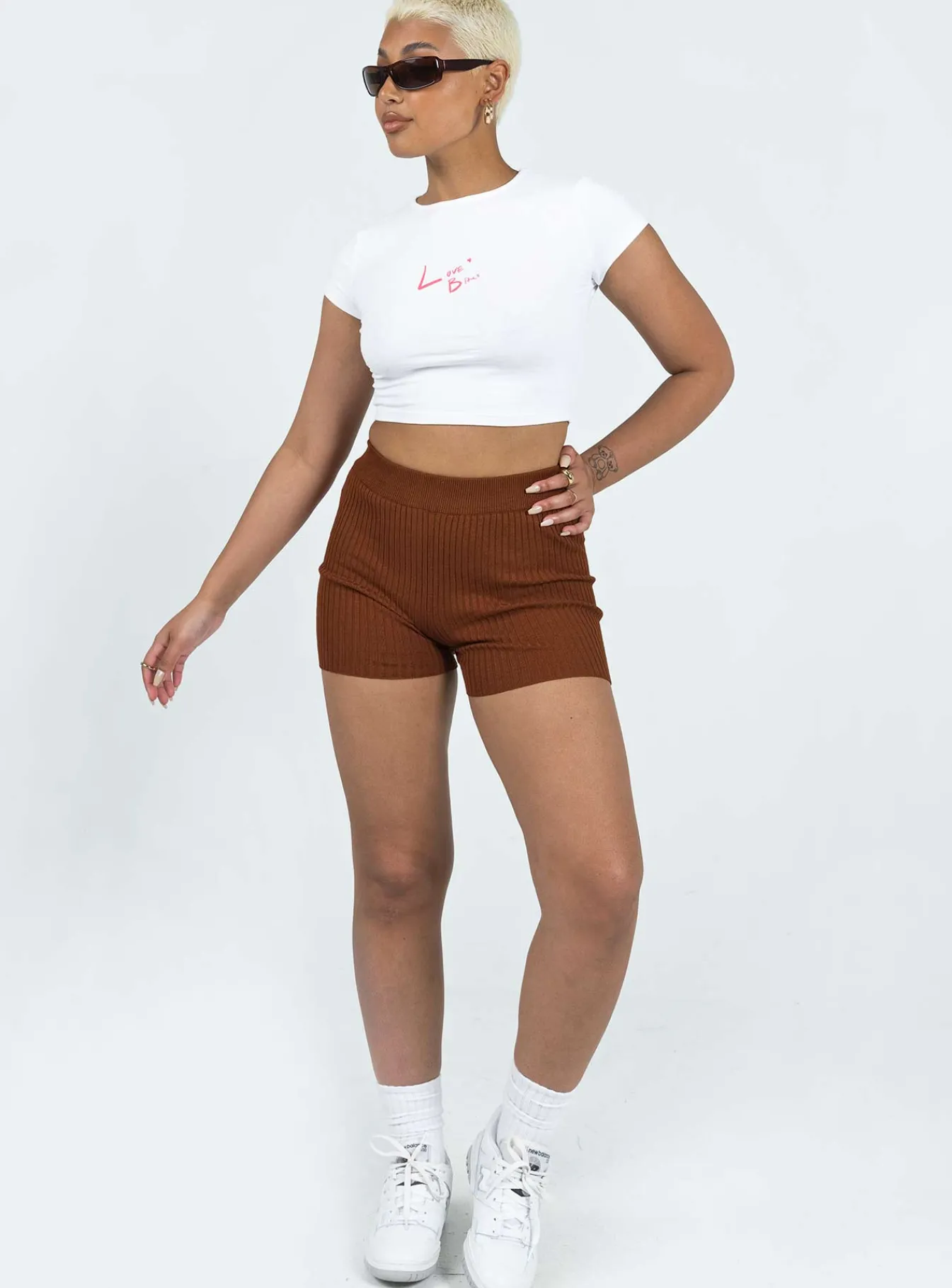 Princess Polly Skylar Bike Shorts Brown Best Sale