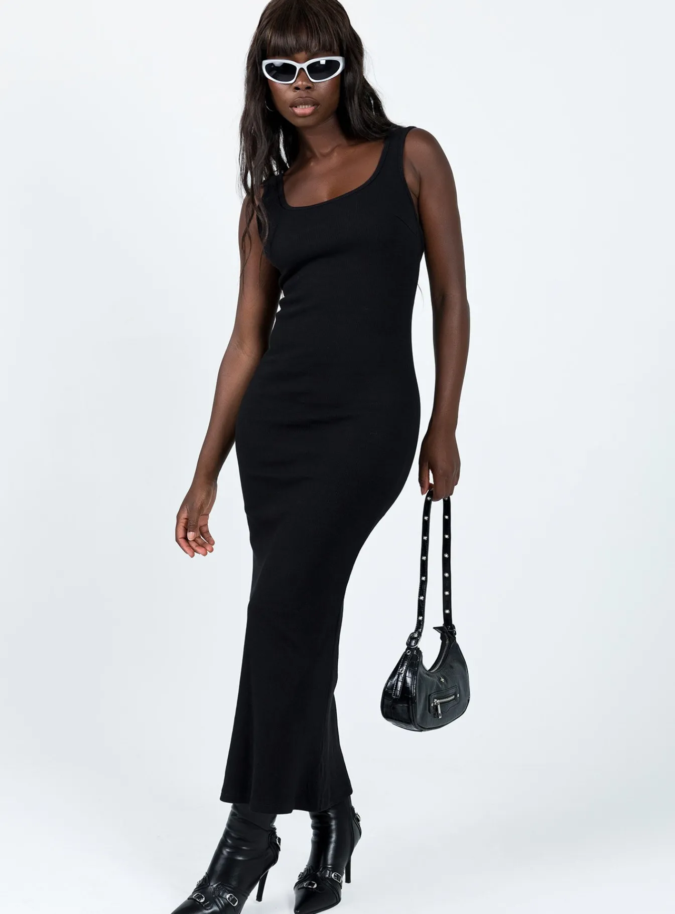 Princess Polly Smythe Maxi Dress Black Fashion