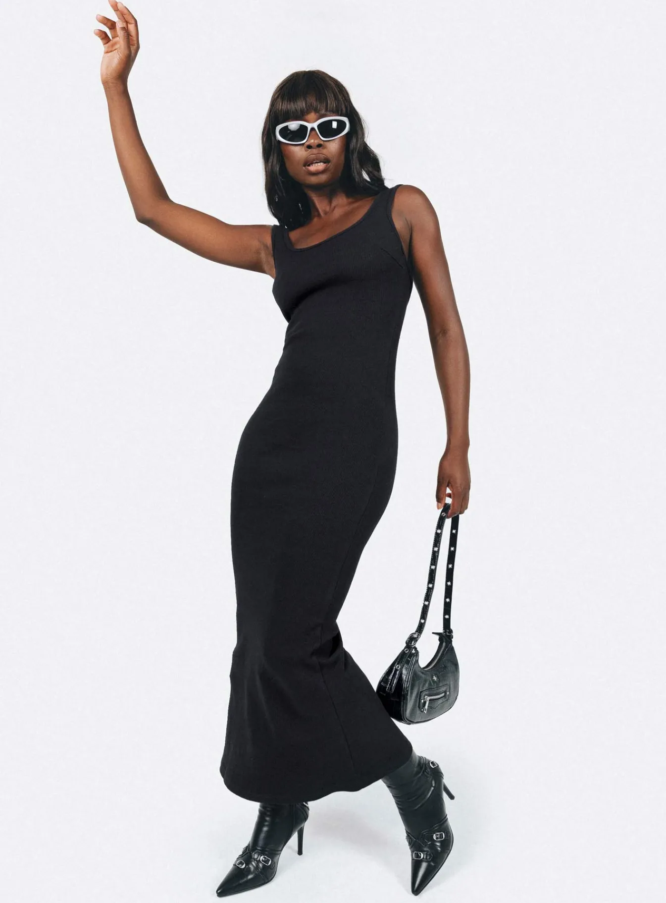 Princess Polly Smythe Maxi Dress Black Fashion
