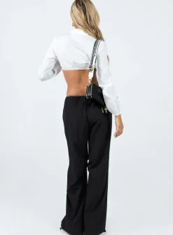 Princess Polly Snow Parachute Pants  Black Outlet