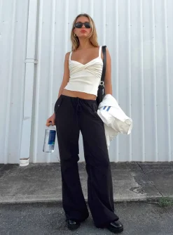 Princess Polly Snow Parachute Pants  Black Outlet