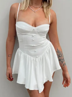 Princess Polly Solace Mini Dress  White Cheap