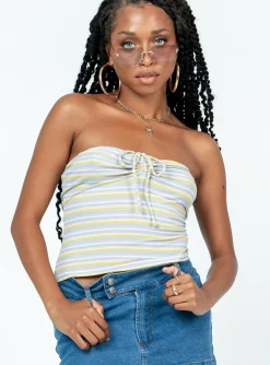 Princess Polly Solana Strapless Longline Top  Multi Sale