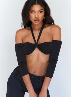 Princess Polly Soleil Long Sleeve Top  Black Shop