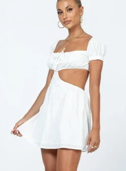 Princess Polly Solice Mini Dress  White Best Sale