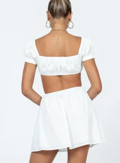 Princess Polly Solice Mini Dress  White Best Sale
