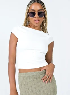 Princess Polly Solita Top  White New