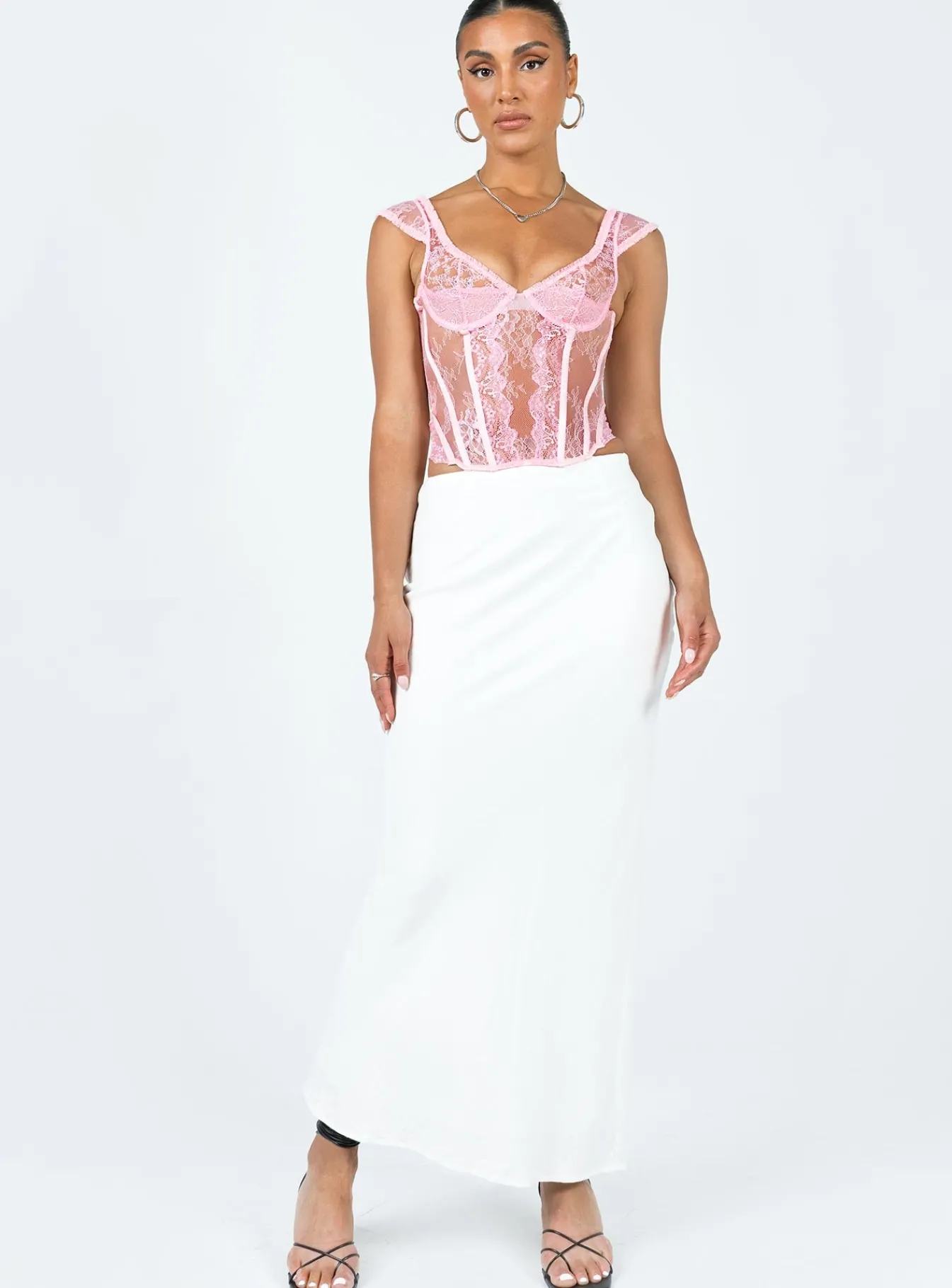 Princess Polly Some Like It Hot Lace Corset  Pink Cheap