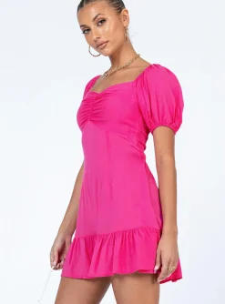 Princess Polly Someday Soon Mini Dress Pink Hot