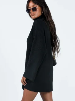 Princess Polly Sonelle Knit Mini Dress Black New