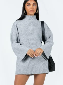 Princess Polly Sonelle Knit Mini Dress Grey Store