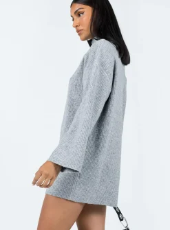 Princess Polly Sonelle Knit Mini Dress Grey Store