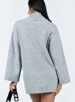 Princess Polly Sonelle Knit Mini Dress Grey Store