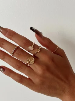 Princess Polly Sonia Ring Pack  Gold Store