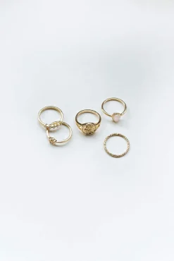 Princess Polly Sonia Ring Pack  Gold Store