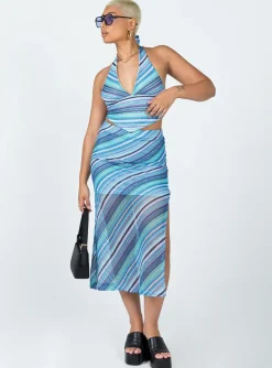 Princess Polly Sorella Maxi Skirt  Blue Cheap