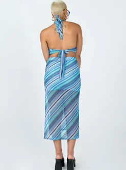 Princess Polly Sorella Maxi Skirt  Blue Cheap
