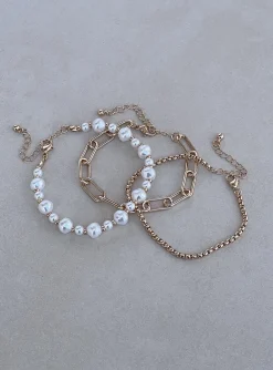 Princess Polly Sparks Fly Bracelet Pack Gold New