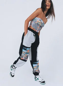 Princess Polly Speedway Trackpants  Multi Cheap