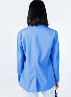 Princess Polly Spring Issue Blazer  Blue Shop