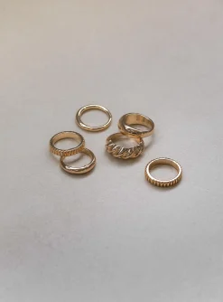 Princess Polly Stables Ring Pack  Gold New
