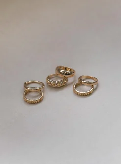 Princess Polly Stables Ring Pack  Gold New