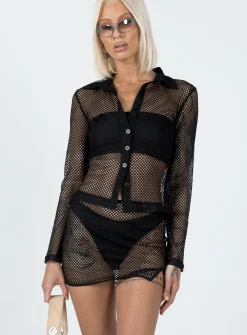 Princess Polly Star Crossed Micro Skirt  Black Best