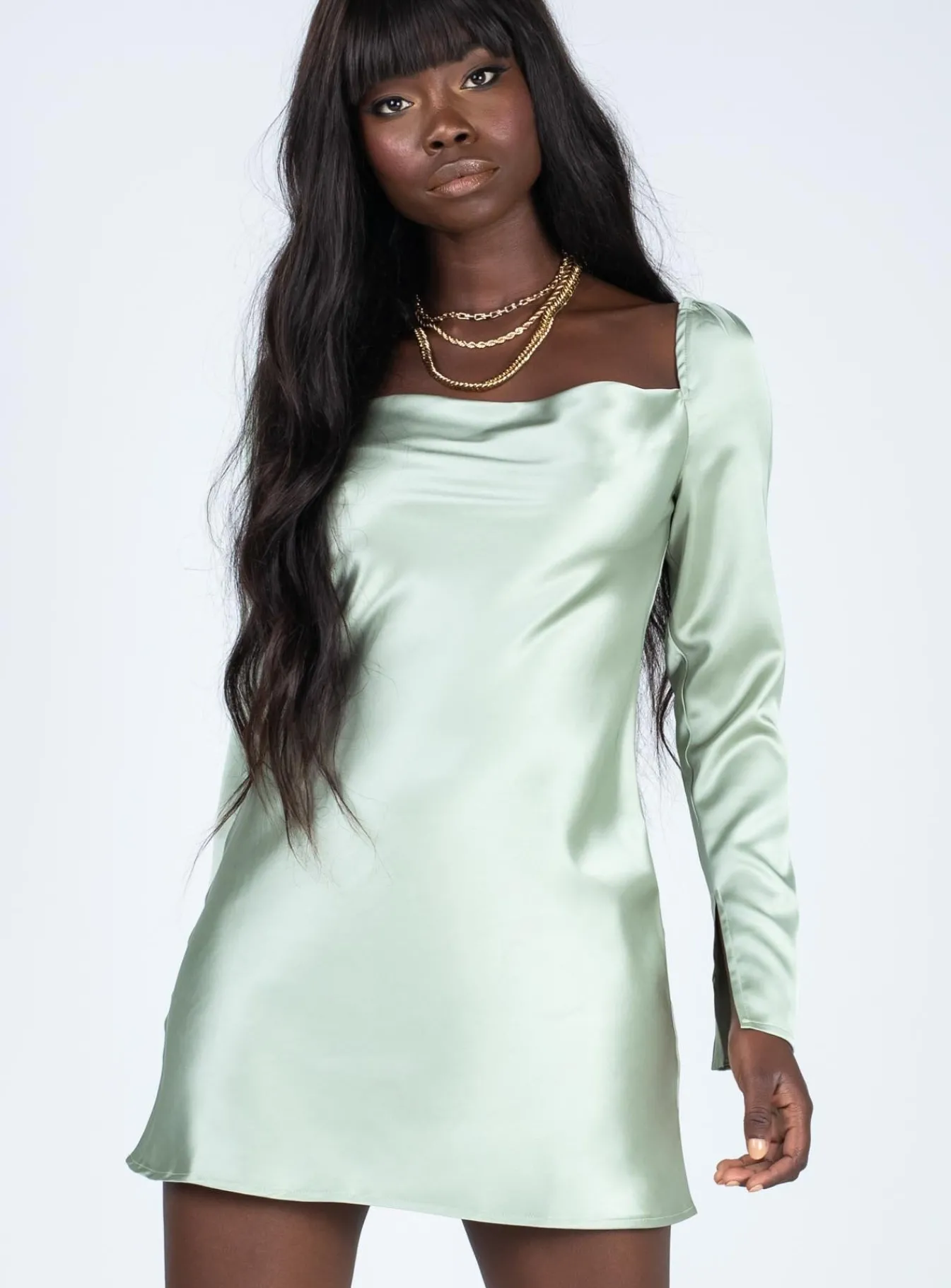 Princess Polly Star Power Mini Dress Sage Hot