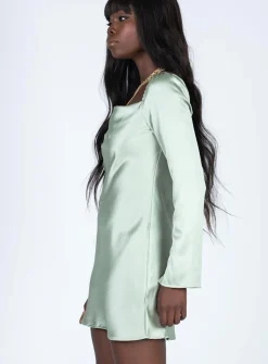 Princess Polly Star Power Mini Dress Sage Hot