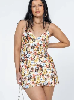 Princess Polly Stargazing Mini Dress  Pink Multi Floral Cheap