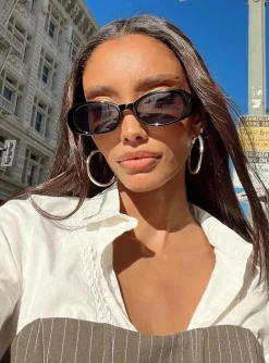 Princess Polly Starman Sunglasses  Black Flash Sale