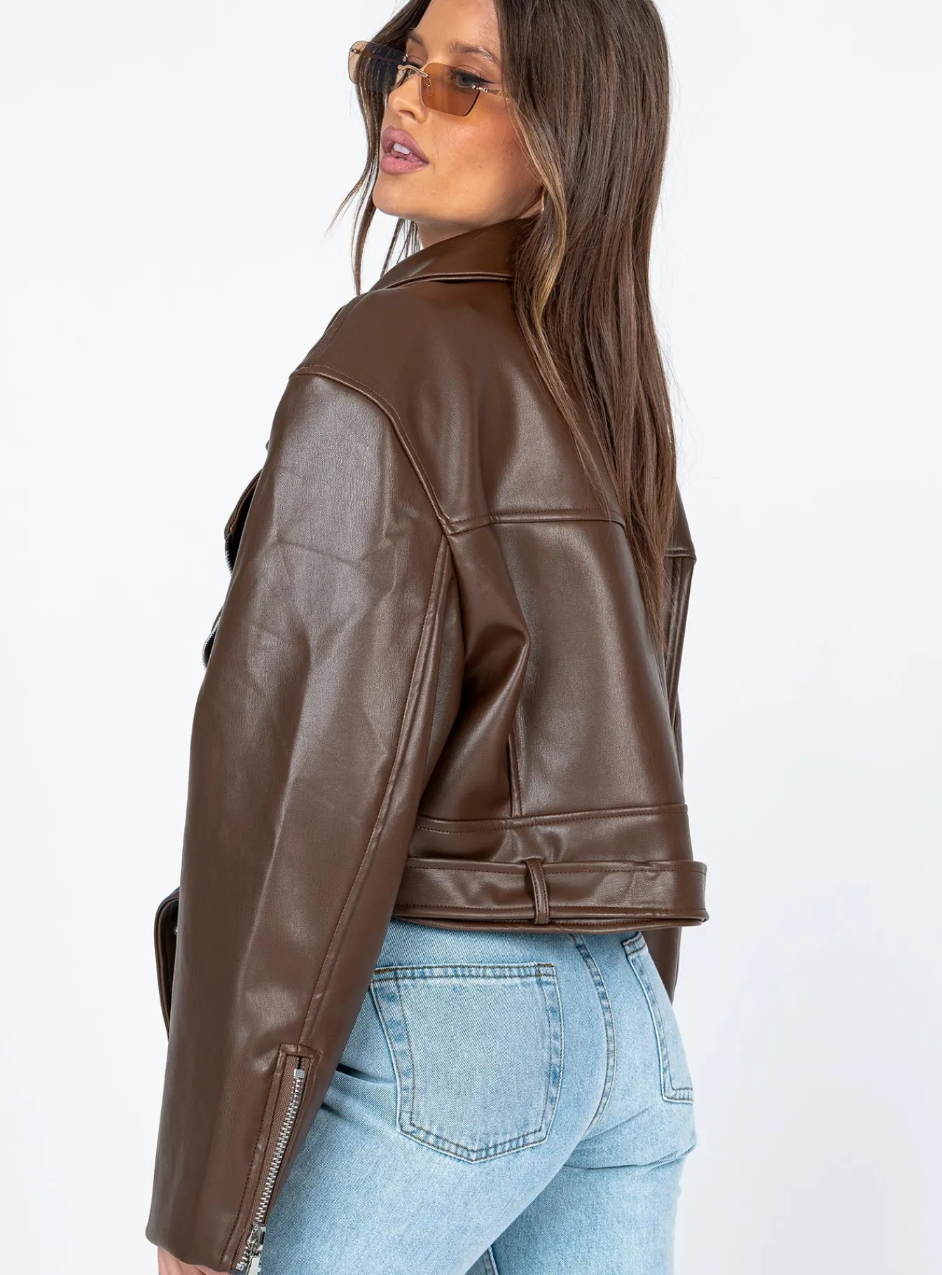 Princess Polly Staten Island Jacket Brown Flash Sale
