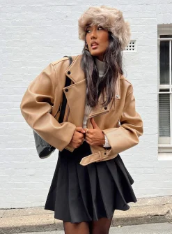 Princess Polly Staten Island Jacket  Beige New