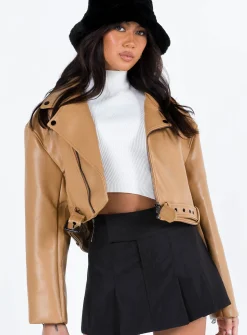 Princess Polly Staten Island Jacket  Beige New