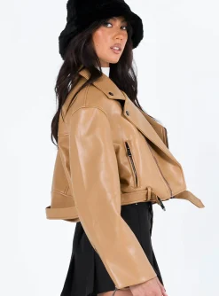 Princess Polly Staten Island Jacket  Beige New