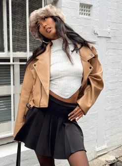 Princess Polly Staten Island Jacket  Beige New