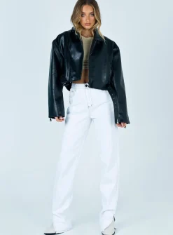 Princess Polly Staten Island Jacket  Black Best